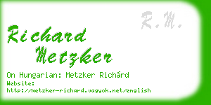richard metzker business card